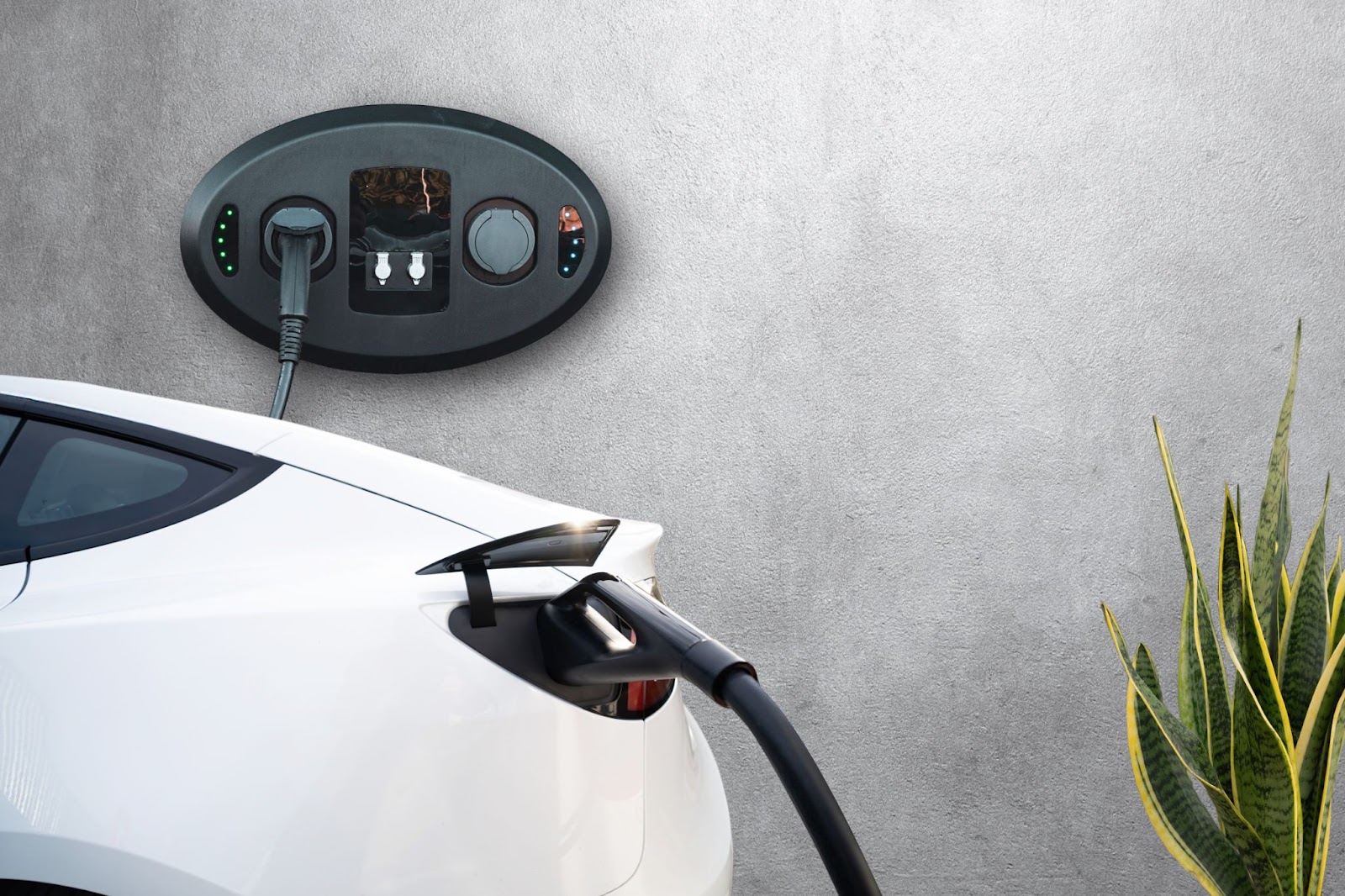 Electric car charging on sale port for home